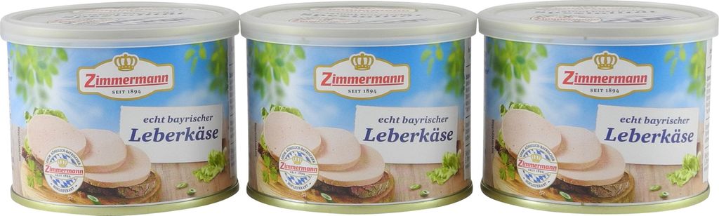 Bayrischer Leberkäse von Zimmermann - 3er Pack (3 Dosen à Produktbild 