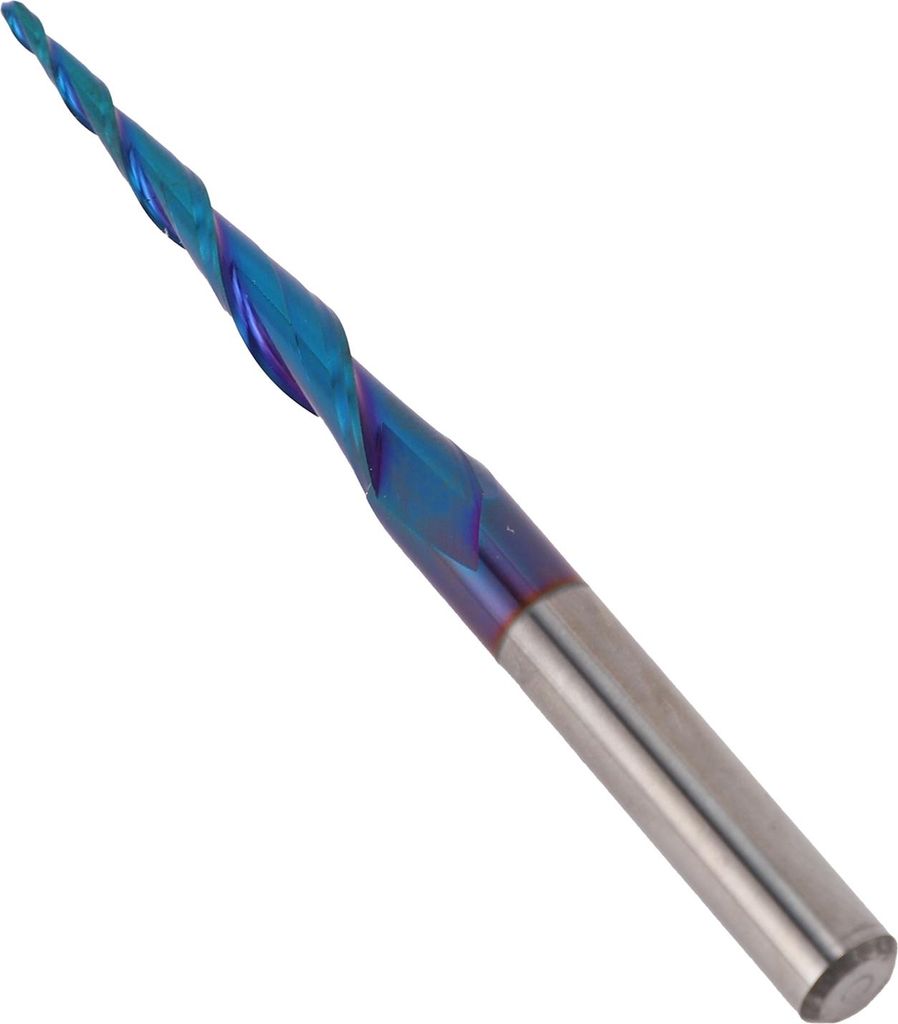 Konischer Kugelkopffräser, 1/4 Zoll Schaft, 2 Schneiden, Kobaltlegierung, 3D-Fräser für CNC-Fräsen und Gravieren