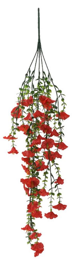 Künstliche Hänge-Prunkwinde, UV-beständig, Kunstblume, für drinnen und draußen, Garten, Veranda, Terrasse, Wanddekoration