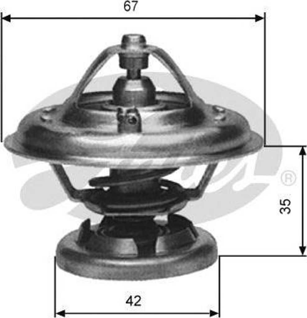 GATES TH12685G1 Thermostat, Kühlmittel OE 6012000015 kompatibel mit Vario, T1, Sprinter, G-Klasse, E-Klasse, C-Klasse, Musso, Korando