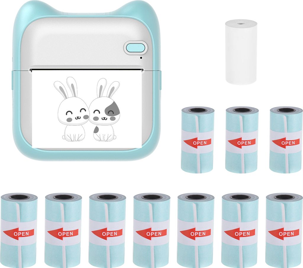 Mini-Taschen-Fotodrucker, tragbarer Thermodrucker, 203 dpi, drahtlose BT-Verbindung, fuer Bild, Etikett, DIY, Handarbeit, Liste, Notizen, Tagebuch,...