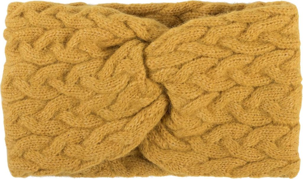 styleBREAKER Damen Strick Stirnband mit Zopfmuster und Twist Knoten, warmes Winter Haarband, Headband, gestrickt 04026044