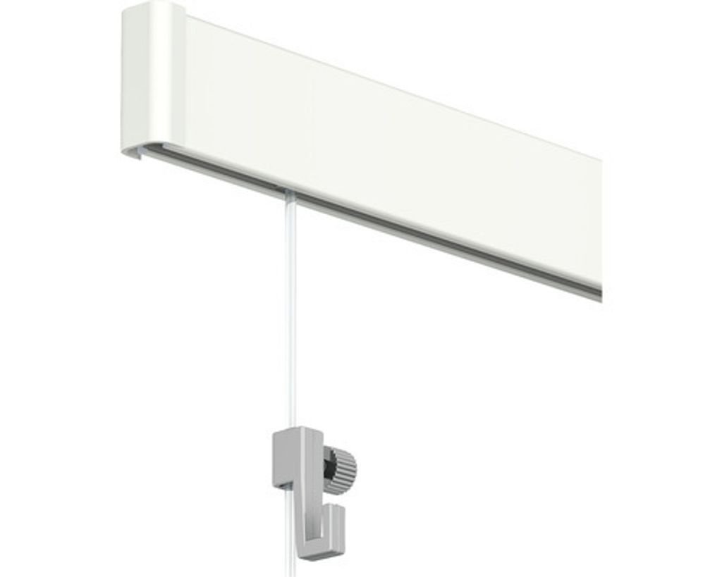 Bilderschiene All-In-One Click Rail 4 m weiß Primer Produktbild 