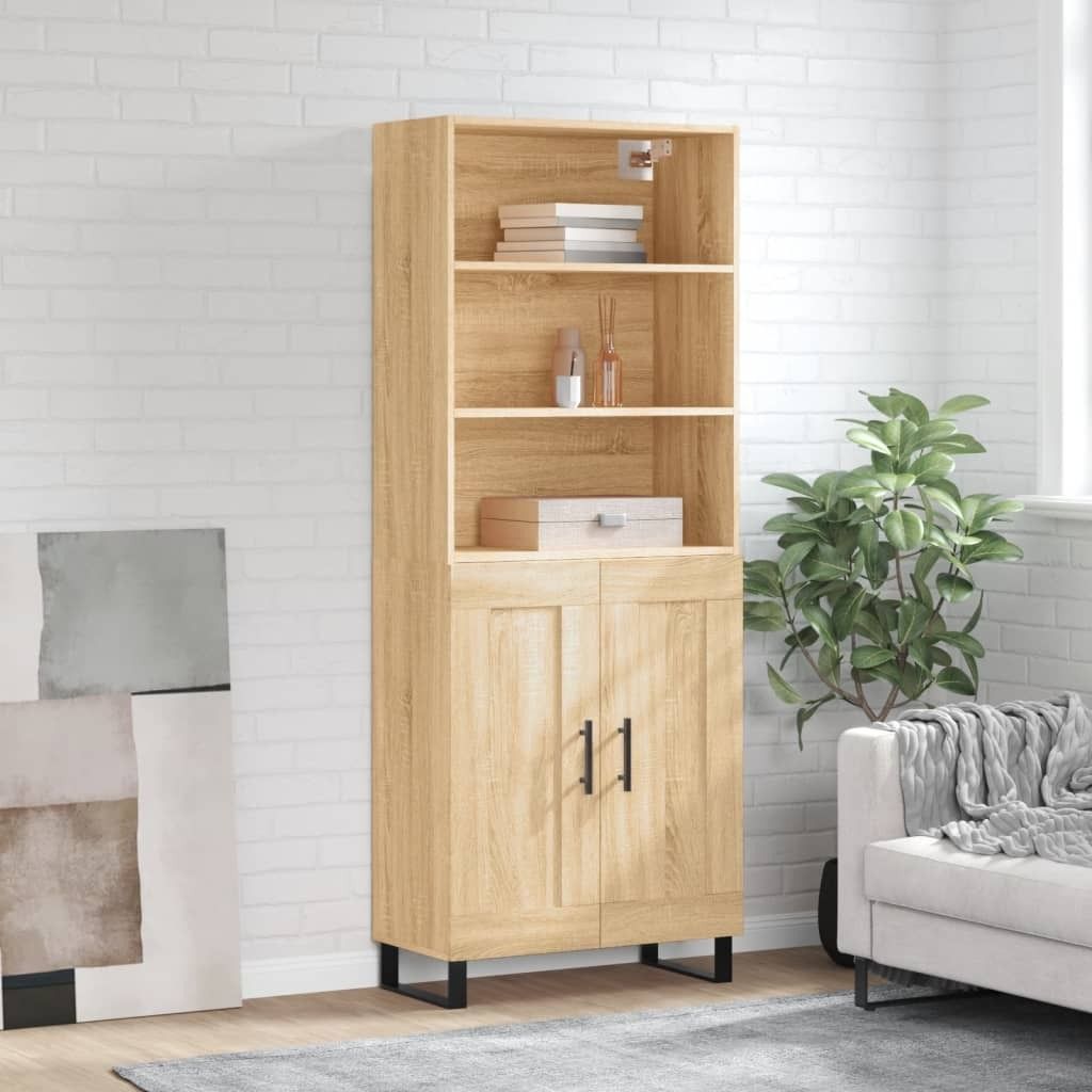 Maison Exclusive - Highboard Sonoma-Eiche 69,5x34x180 cm Holzwerkstoff