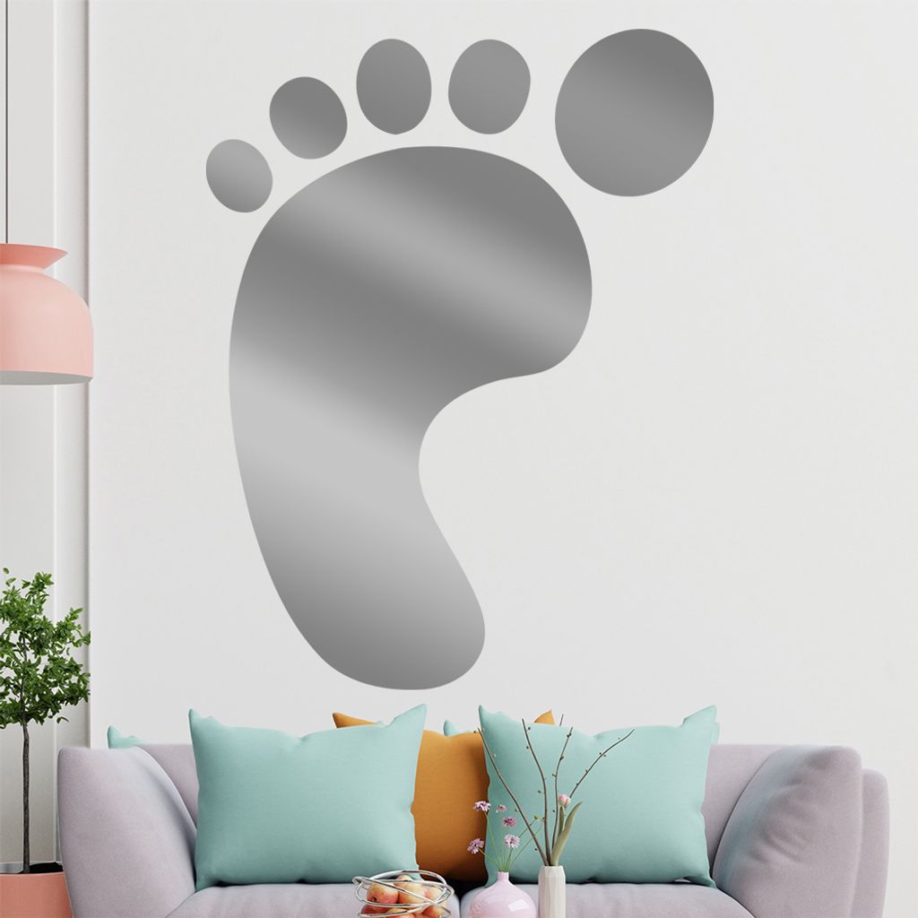 KIWISTAR Fuß Silhouette - Laufen Gesundheit Zehen Sohle Wandtattoo in 6 Größen - Wandaufkleber Wall Sticker - Dekoration, Küche, Wohnzimmer, Sc...