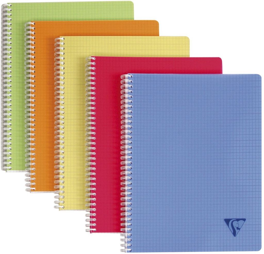 Clairefontaine Spiralbuch A4 Linicolor kariert 90Bl