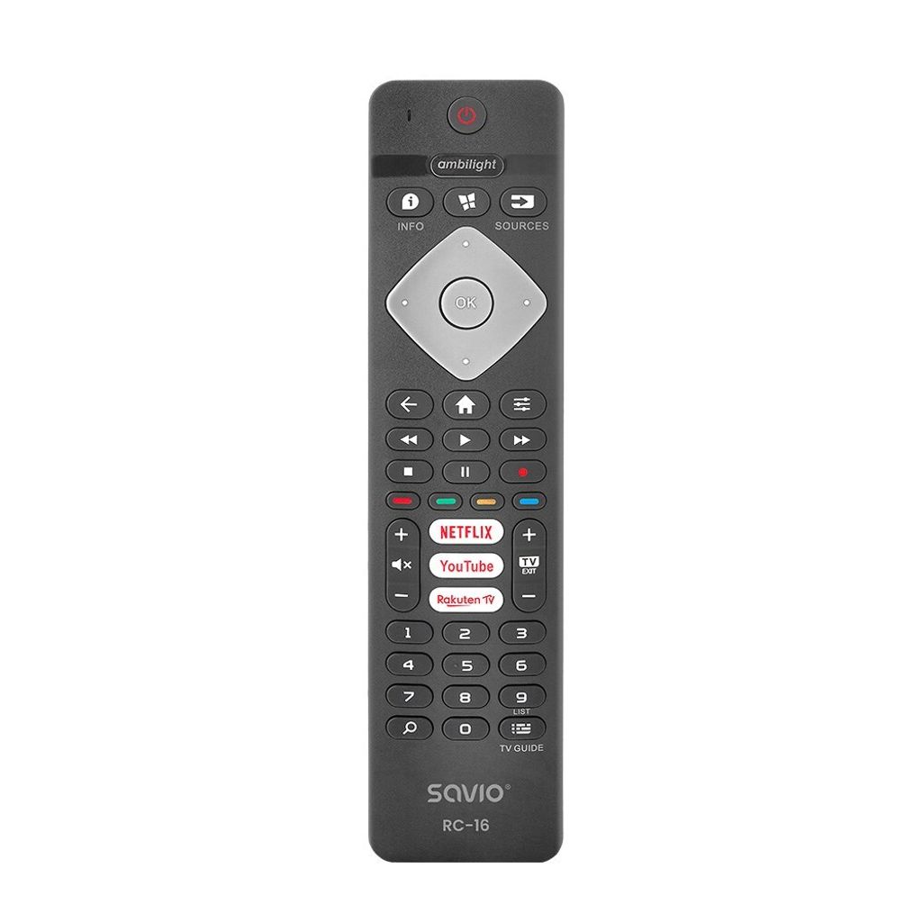 Savio RC-16 Drahtlose IR-Fernbedienung TV, TV-Tuner de, Empfänger de TV-Tasten