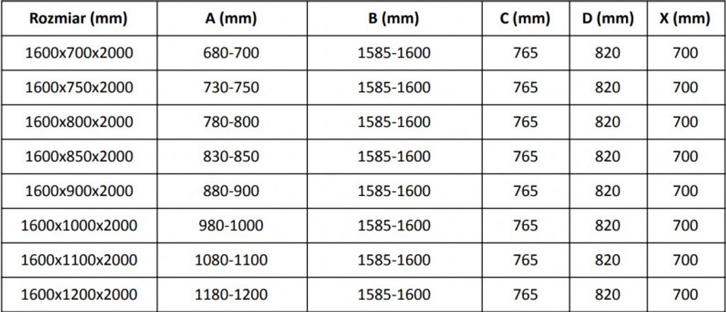 Mexen Velar Duschkabine Schiebetür 160 x 85 cm, Frost, Schwarz - 871-160-085-31-70