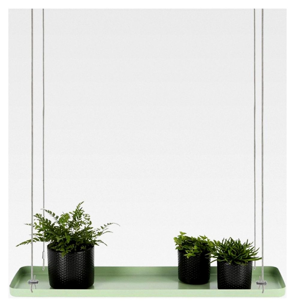 Rechteckige Blumenampel, 58 cm, Grün