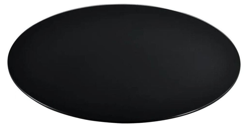 Glasplatte TERRY 40cm schwarz 8mm rund gehärtetes Glas Produktbild 