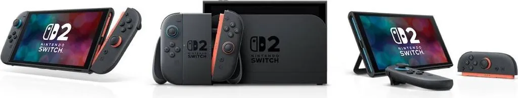 Nintendo Switch 2 Rouge avec Prise EU 220V - Écran HD et Performance Fluide - 16
