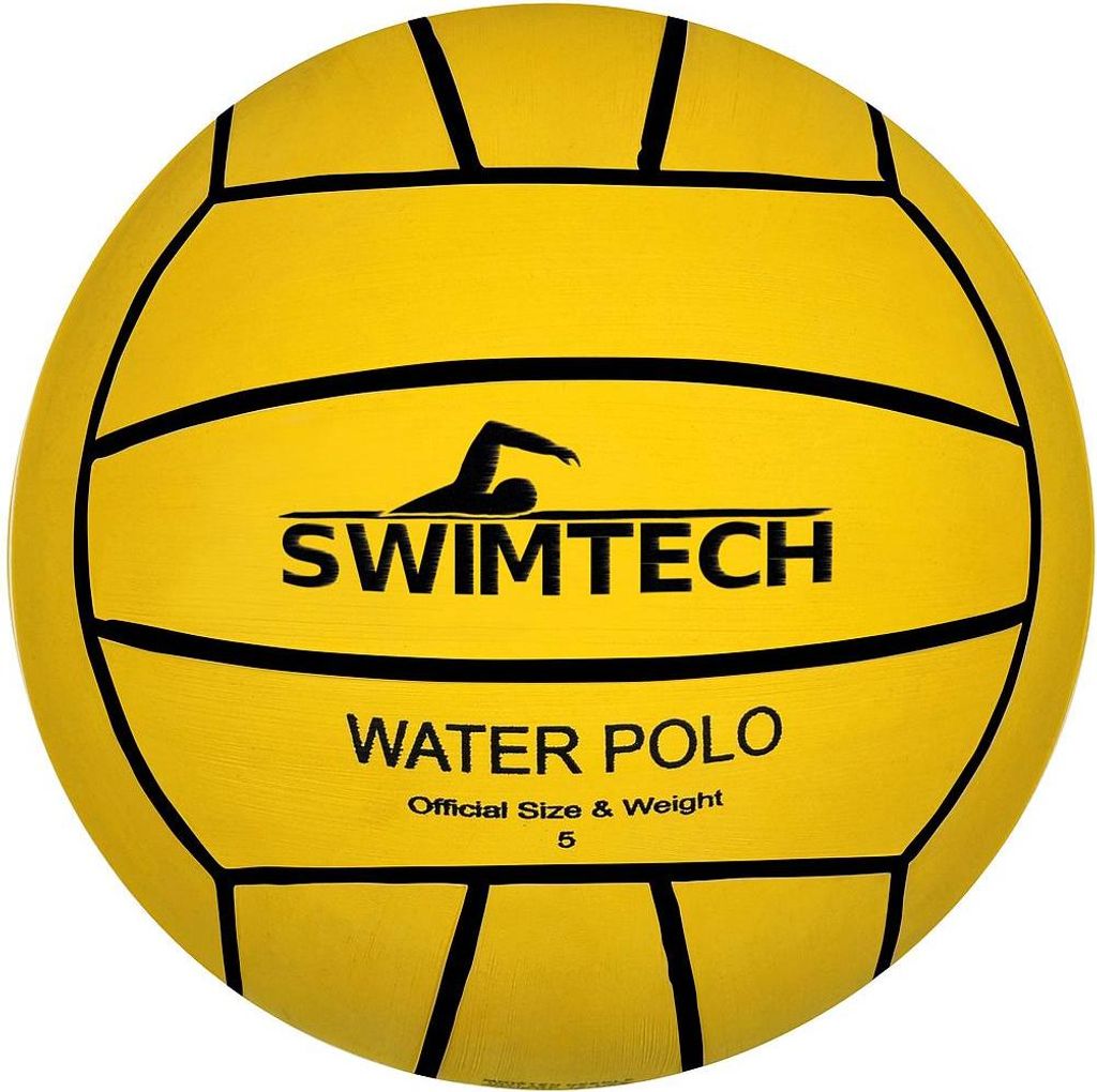 SwimTech Wasserball gelb Gummi – perfekter Halt und langlebig