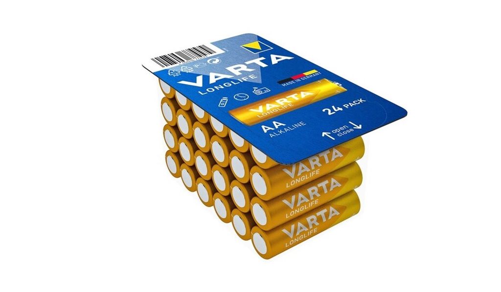 Varta Longlife Batterien 24 Stück Alkali LR6