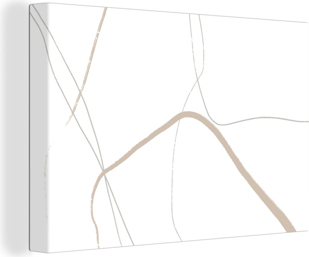 OneMillionCanvasses - Leinwandbilder - 140x90 cm, Abstrakt - Minimalismus - Linienkunst, Wandbilder Kunstdruck Wanddekoration - Foto auf Leinwand...