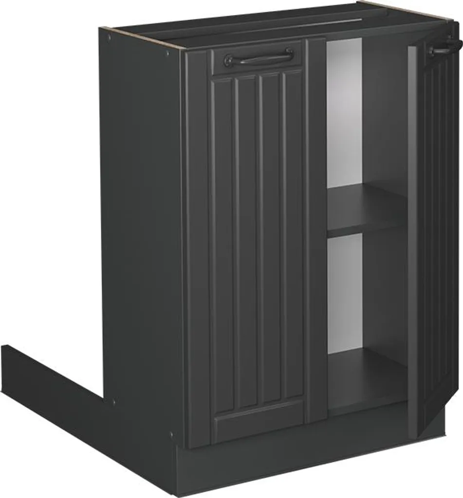 Vicco isola cucina Fame-Line, 60 cm senza piano di lavoro, Grigio scuro/Antracite