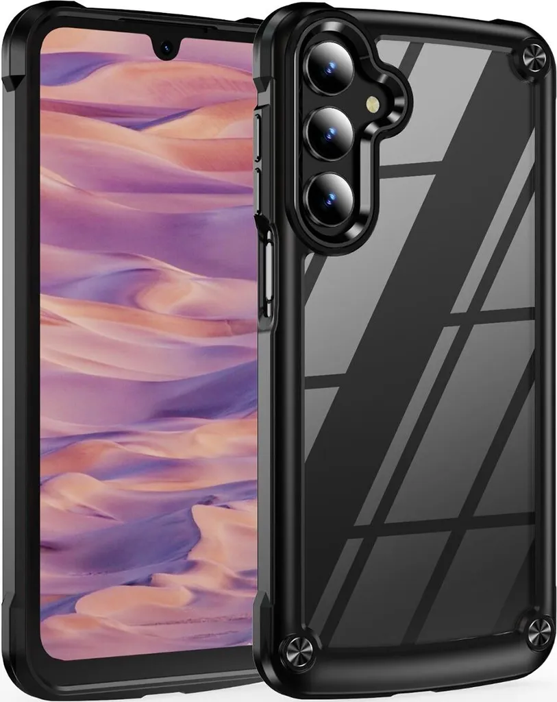 Custodia Ibrida Samsung Galaxy A16 5G Nero Trasparente Antiurto