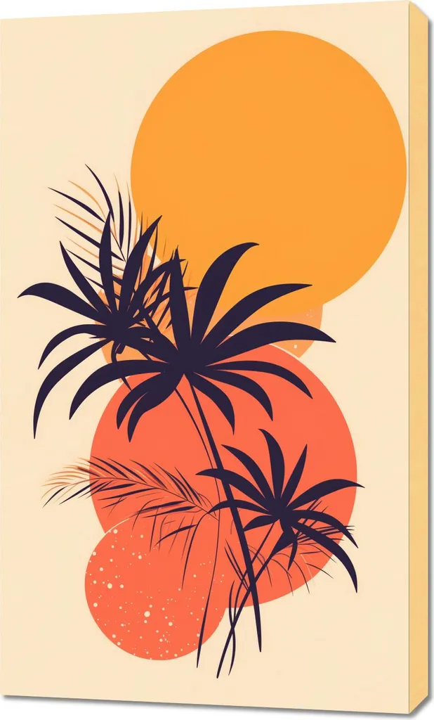 Habillage Mur Vide : Image Coucher de Soleil Tropical 60x100 cm Zen