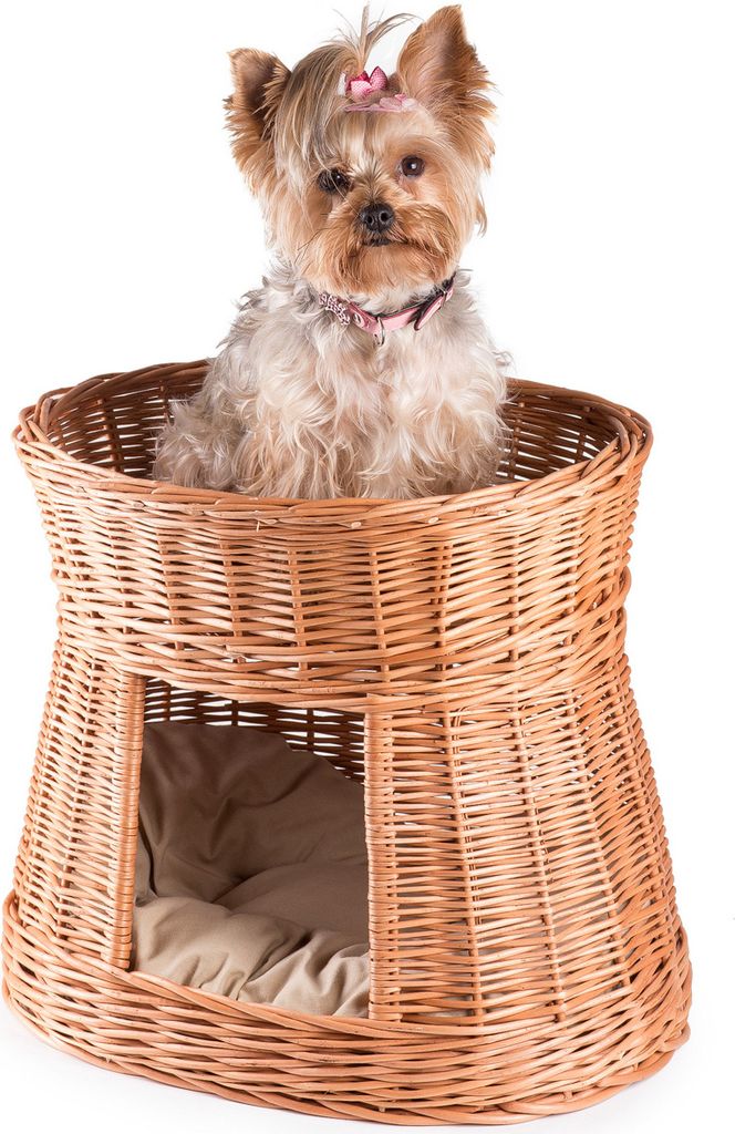 JIPRO Katzenhaus, Hundehaus aus Weide ohne Polster Talo IV. - B 50 x T 37 x H 45(cm)