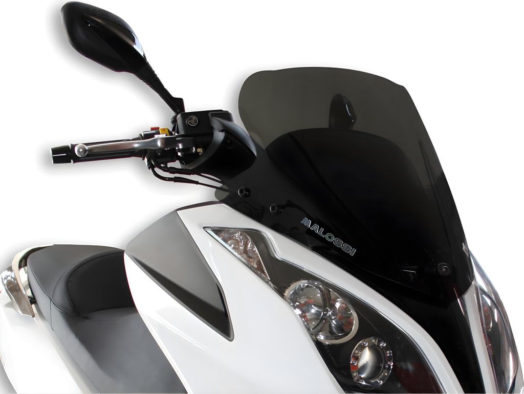 Malossi Windschild Sport Screen, rauchgrau dunkel, 485x472x3mm kompatibel mit Downtown 125-300 Bj. 2009-16