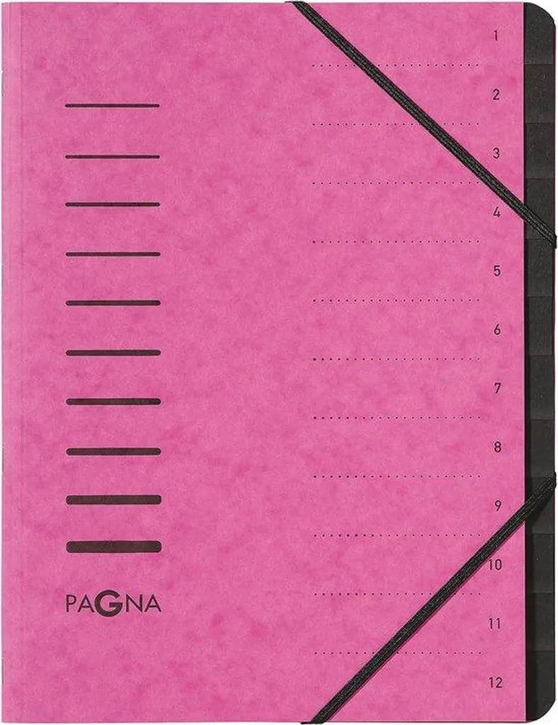 Trieur valisette 12 positions rose foncé pour organisation bureau A4