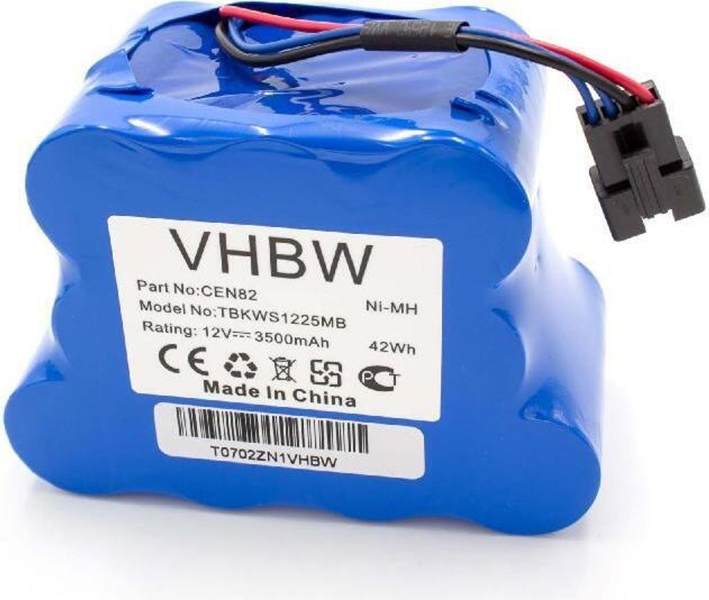 vhbw Akku Ersatz für Ecovacs CEN82 für Staubsauger Blau (3500 mAh, 12 V, NiMH)