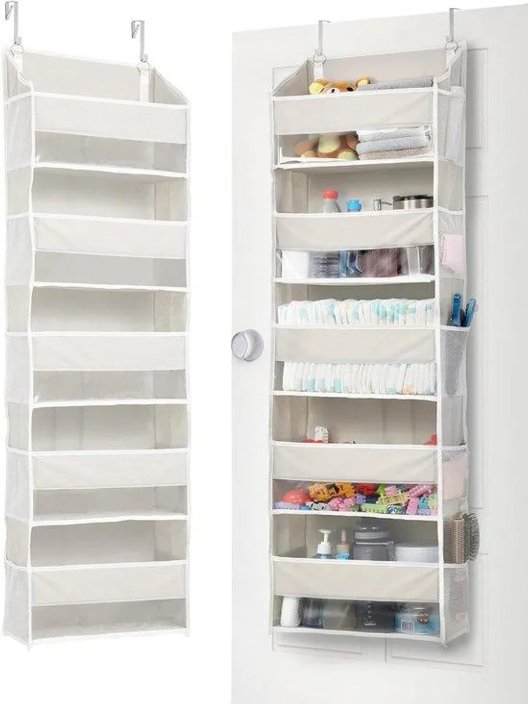 Fini le désordre : Organiseur de porte 5 poches pour tout ranger sans percer