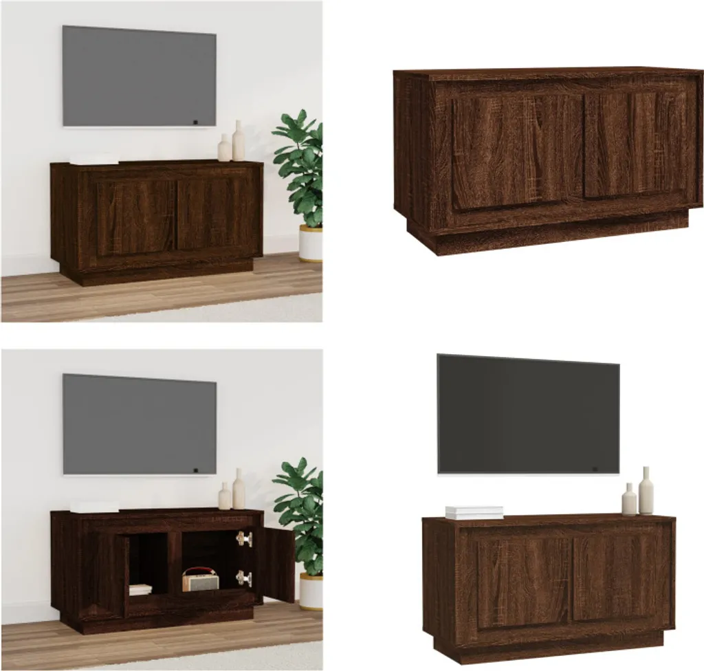 Porta TV Moderno Rovere Marrone 80cm | vidaXL Mobile per Soggiorno