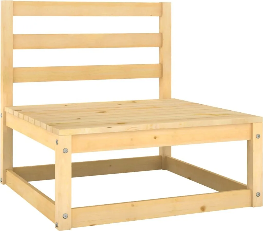 Set Divani da Giardino SYFAX 2 pz Legno Pino Massello con Cuscini