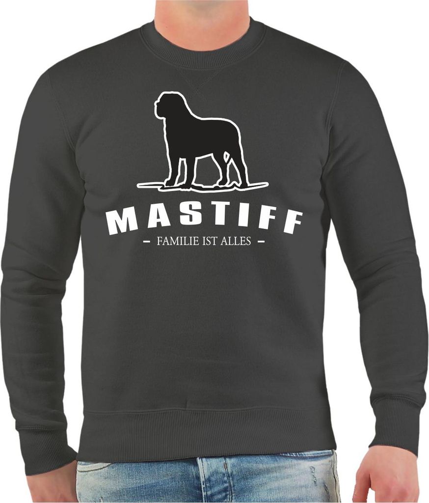 Herren Sweatshirt Mastiff Silhouette