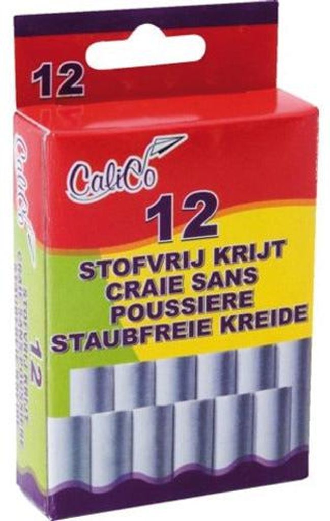Basic Tafelkreide staubfrei 12 Stück weiß