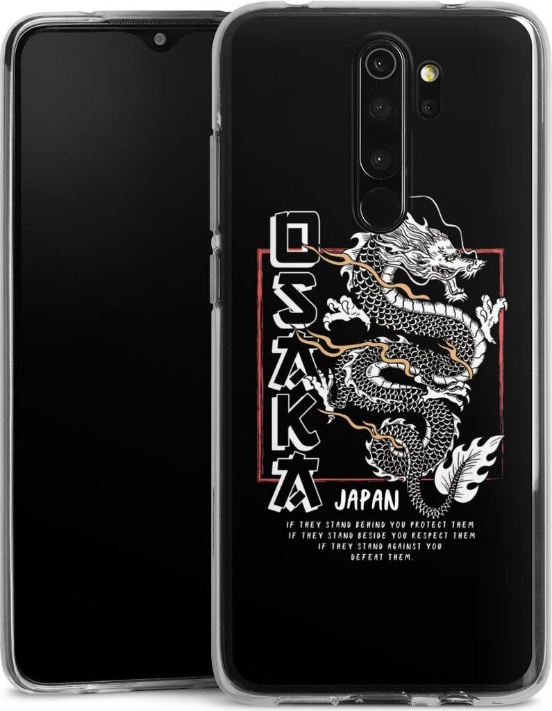 DeinDesign Handyhülle für Xiaomi Redmi Note 8 Pro Silikon Hülle Case Smartphone Schutzhülle Drache Japan Meer
