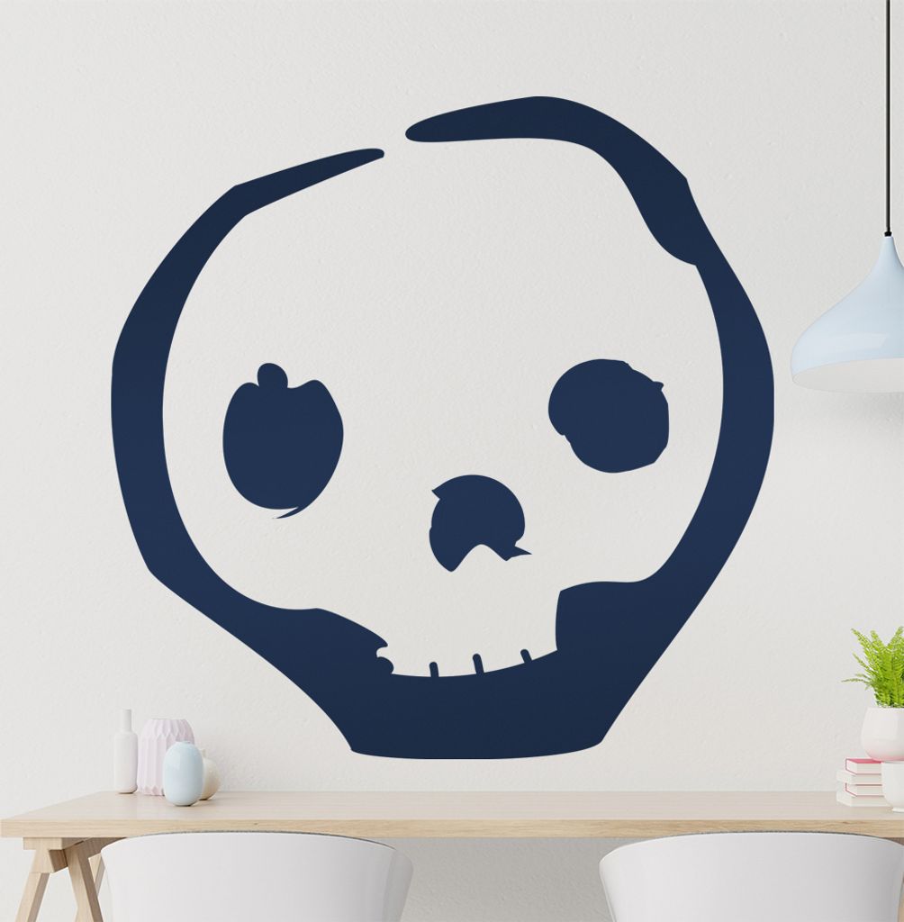 Schädel Tod Wandtattoo in 6 Größen - Wandaufkleber Wall Sticker - Dekoration, Küche, Wohnzimmer, Schlafzimmer, Badezimmer