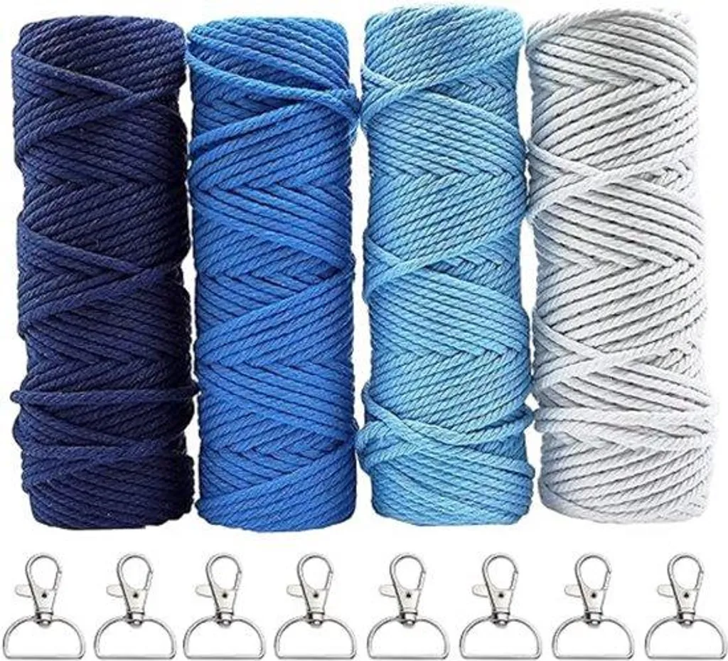 Cordon de soie pour macramé 3mm x 50m - Fil naturel de haute qualité