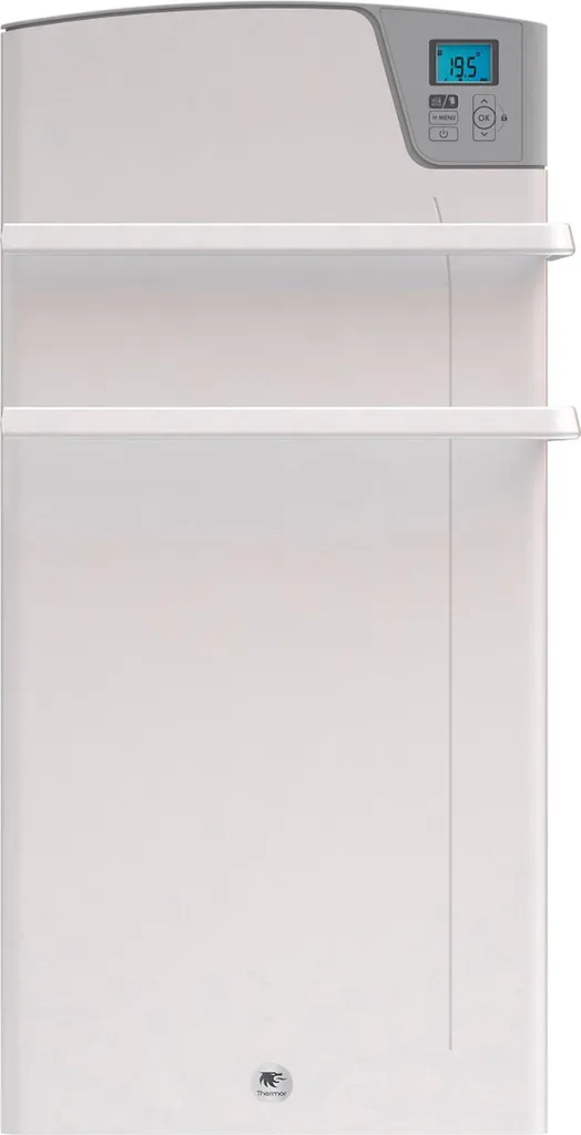 Radiateur sèche-serviettes électrique à soufflerie 1400W Blanc Brillant