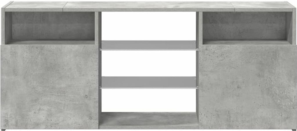 vidaXL TV-Schrank mit LED-Leuchten Betongrau 120x30x50 cm Produktbild 