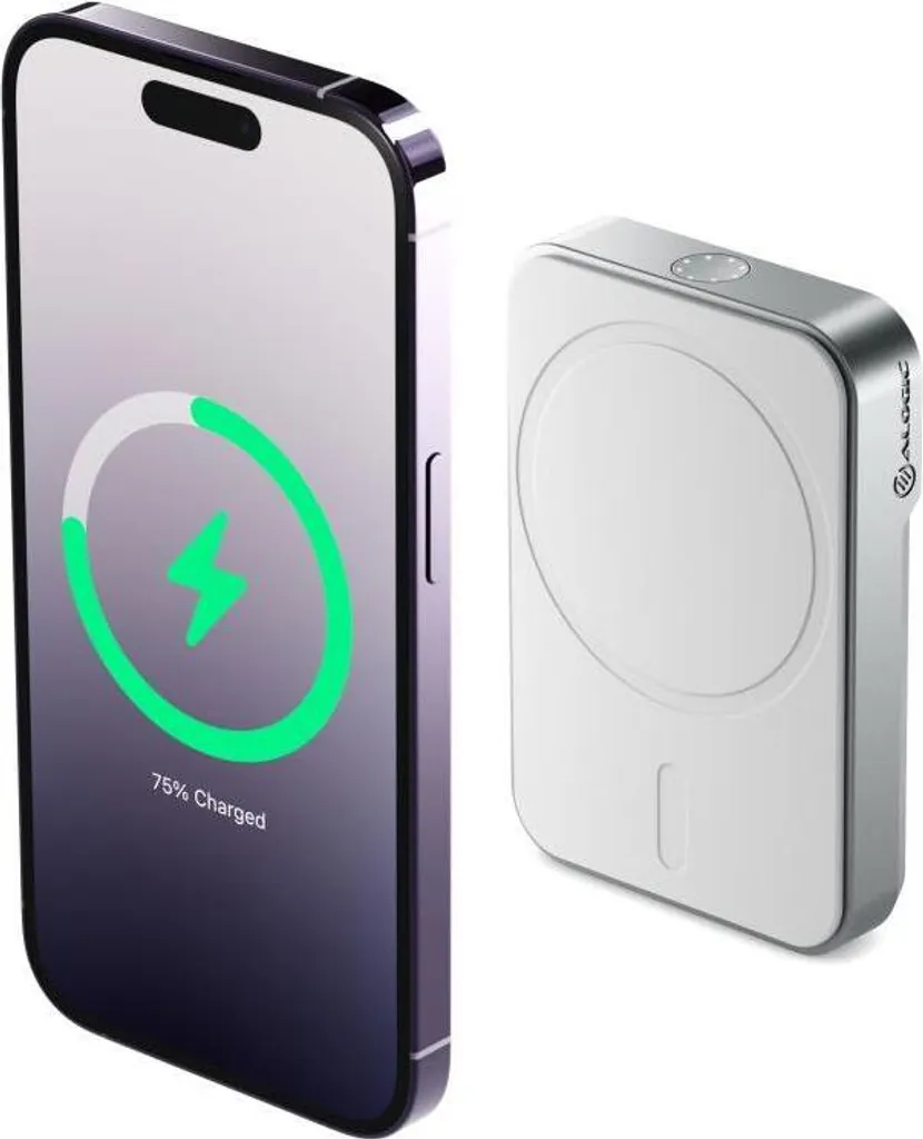 Power Bank sans Fil Alogic MSPB5KWH 5000 mAh Chargeur Portable Blanc