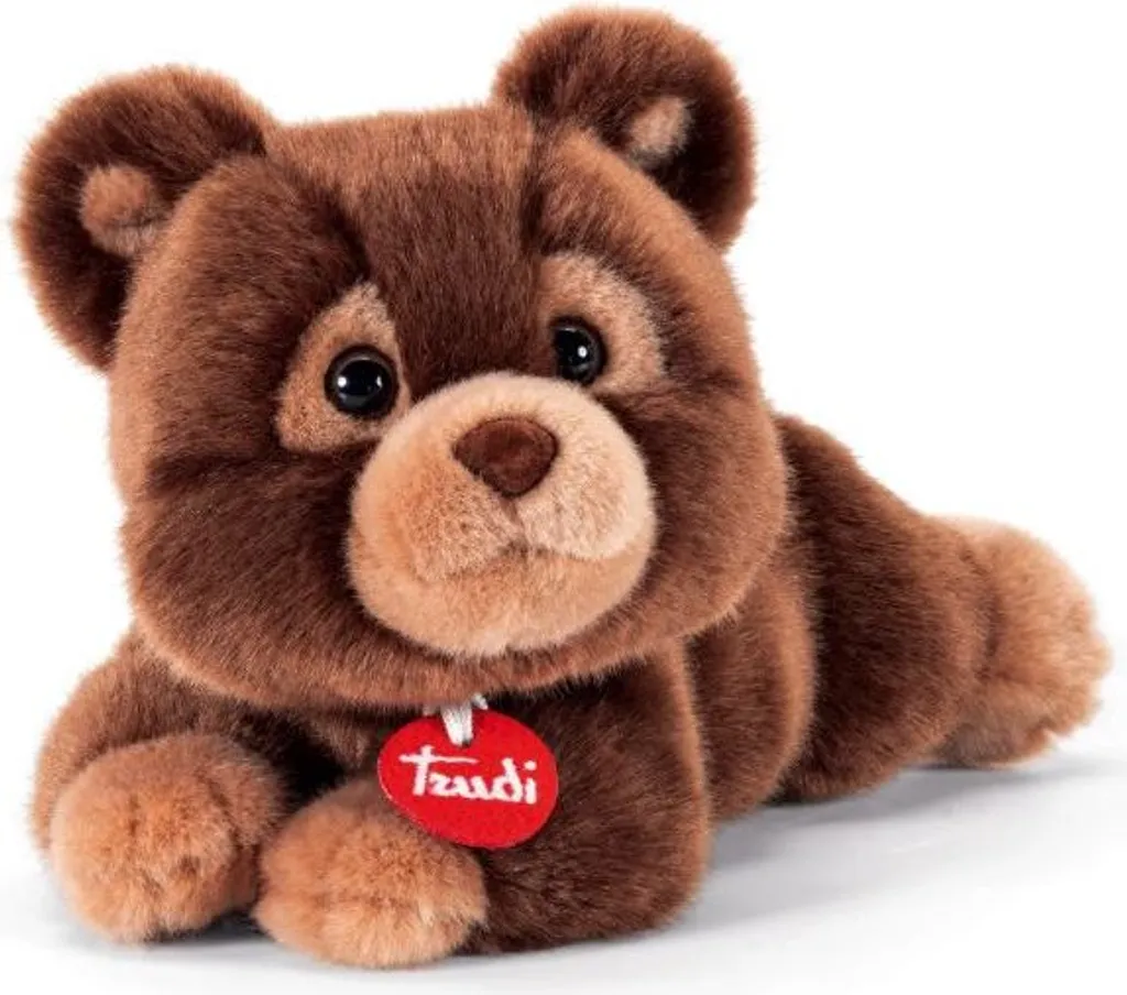 Peluche Trudi Ourson Teo S marron foncé - Finition artisanale ultra douce