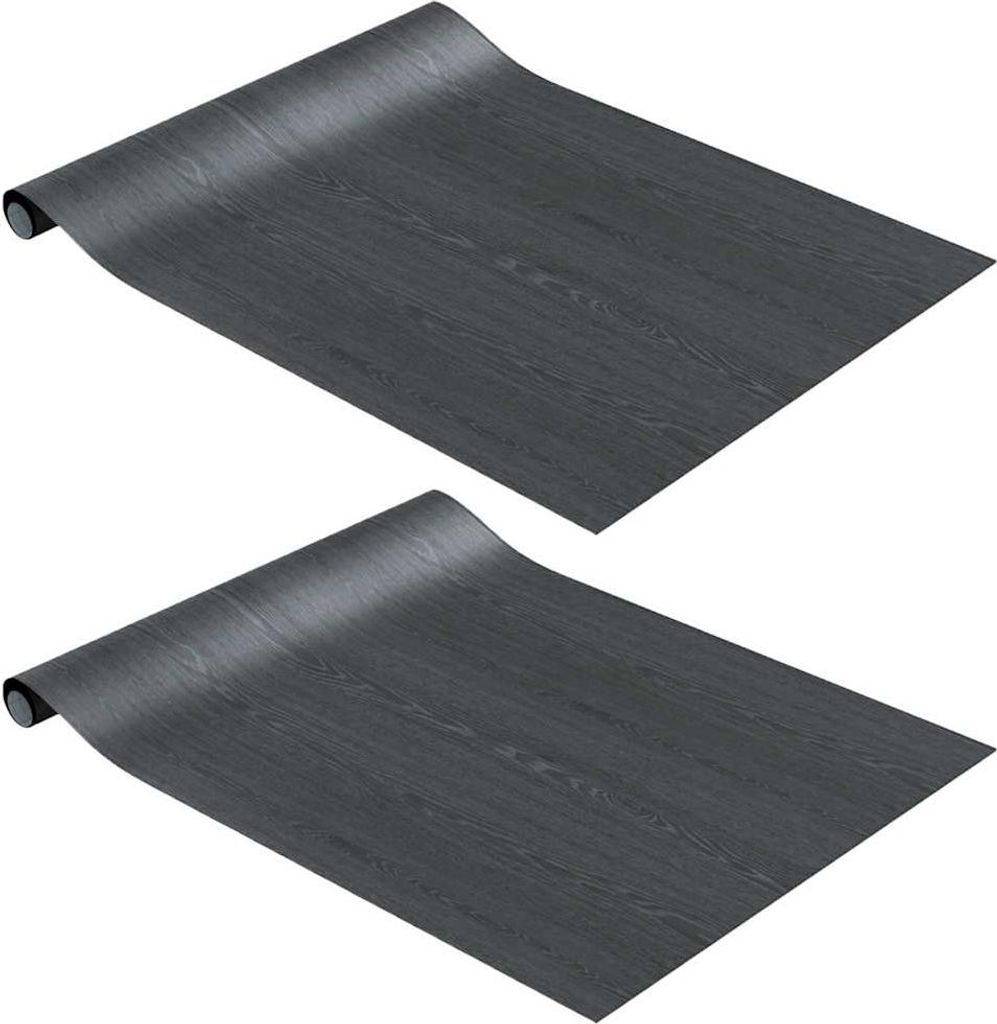 vidaXL Möbelfolien 2 Stk. Selbstklebend Holz-Optik 500x90 cm PVC