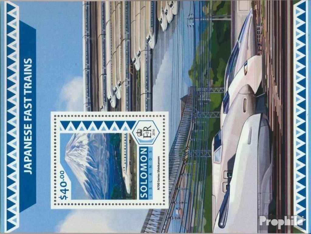 Briefmarken Salomoninseln 2016 Mi Block 596 (kompl. Ausg.) postfrisch Züge