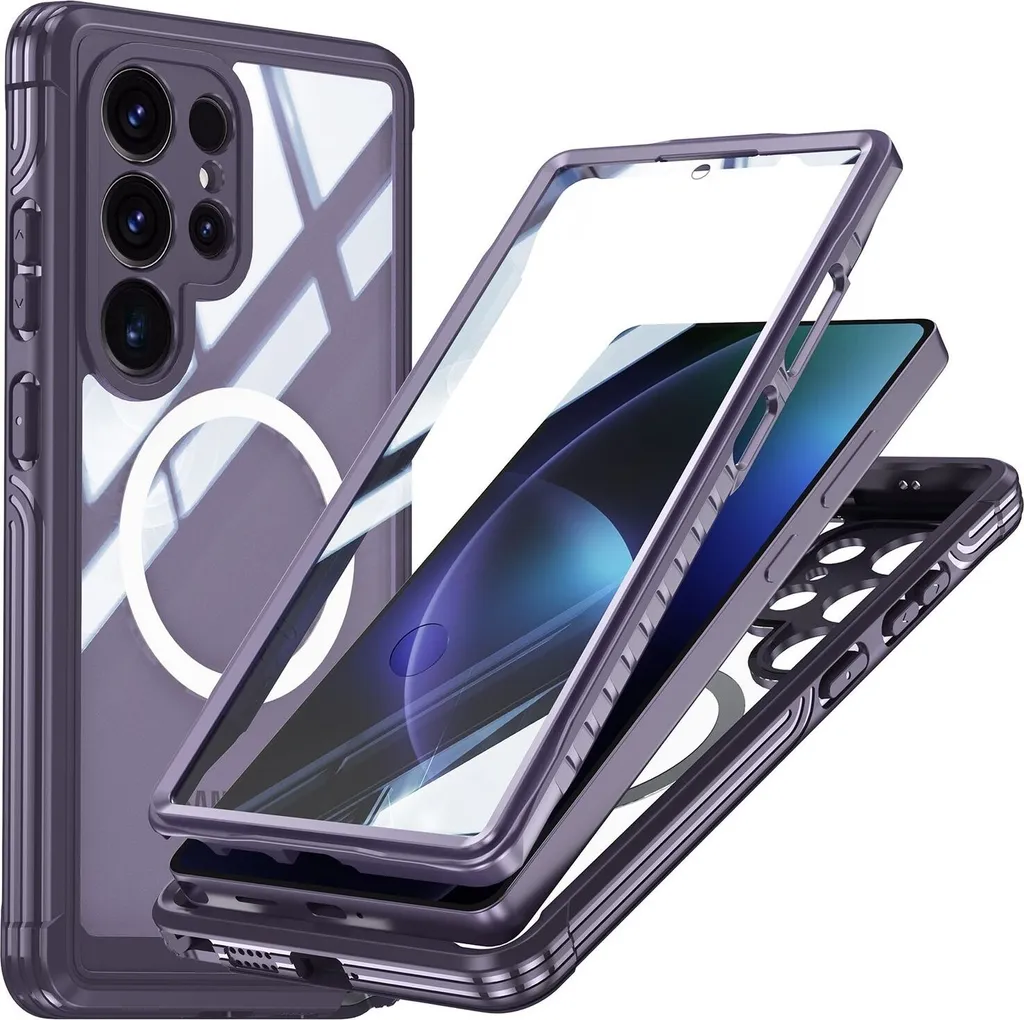 Custodia Samsung Galaxy S25 Ultra 360 Ibrida | MagSafe & Bumper Viola