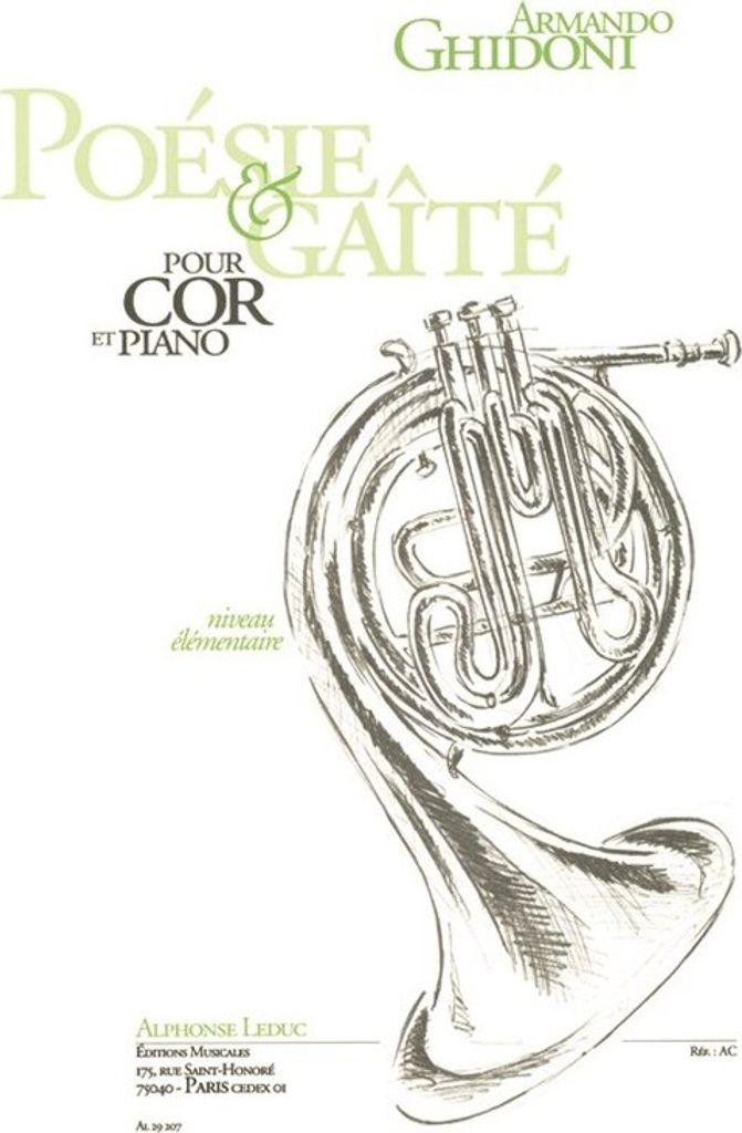 Ghidoni Poesie Et Gaite Cor En Fa Et Piano