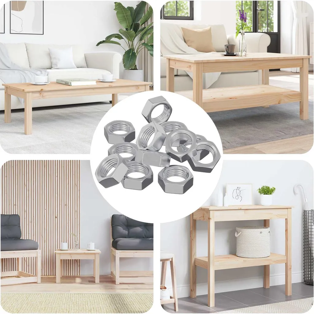 vidaXL Écrou hexagonal 23377 pièces Argent Métal pour Fixation Solide