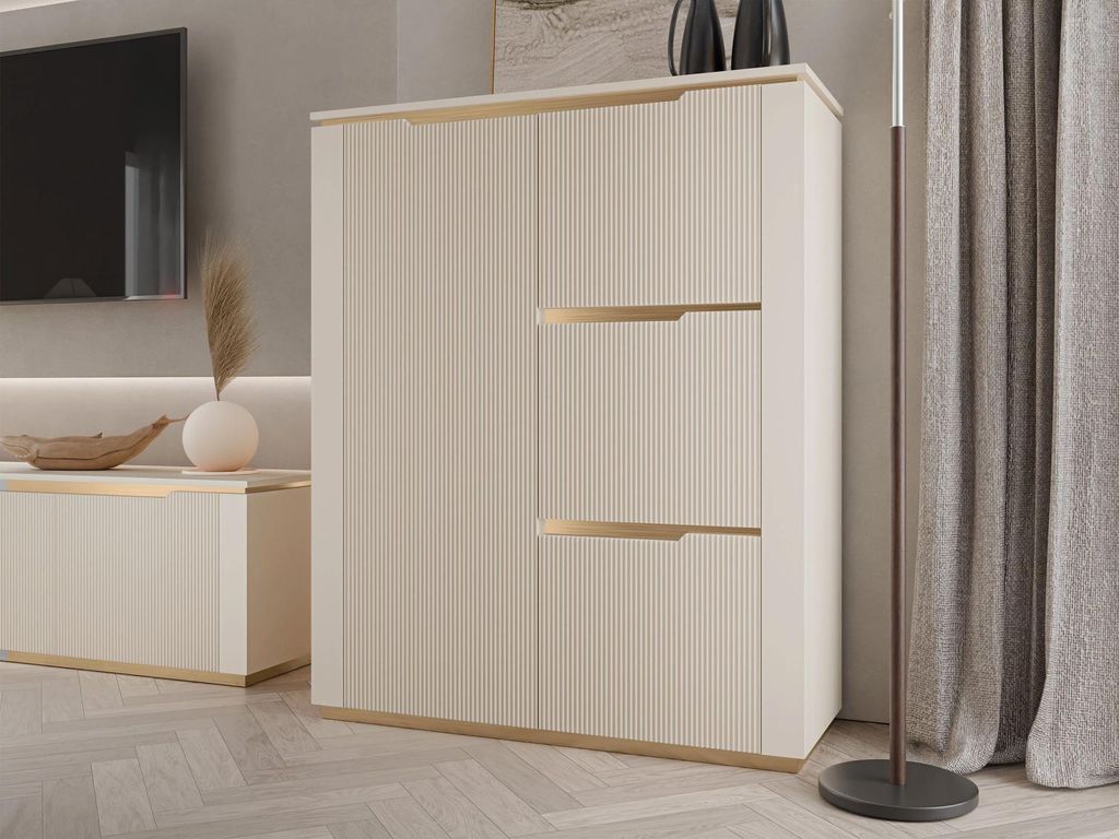 MIRJAN24 Kredens Hilafin 4D, stylowy salon, kredens z Zdjęcie produktu 