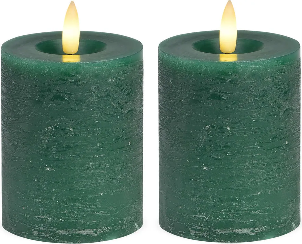 4 Candele LED Sfera 10x9cm per Eventi | Effetto Cera Reale