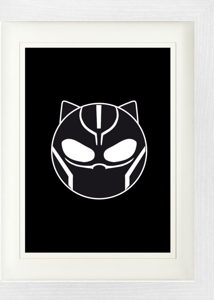 Black Panther Gerahmtes Bild Mit Edlem Passepartout | Wand-Bilder | Im Bilderrahmen - Emoticon (40 x 30 cm)