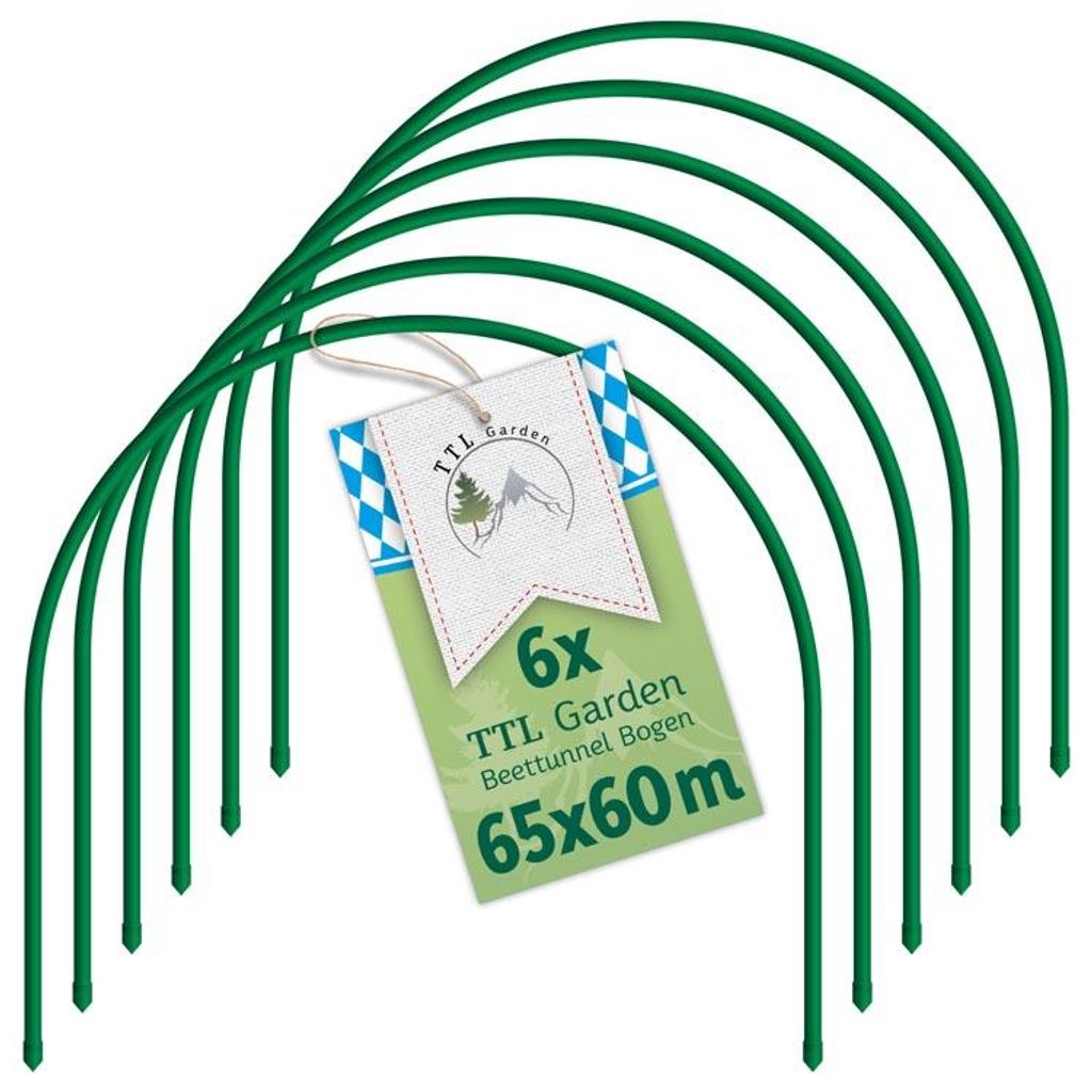TTL GARDEN 6x Tunnelbögen 65x60cm – Folientunnel Bögen Produktbild 