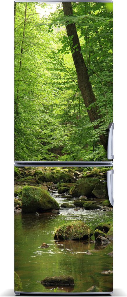 Tulup Kühlschrankdekoration - Magnetmatte - 70 cm x 190 cm - Magnet auf dem Kühlschrank - Fluss In Den Wald