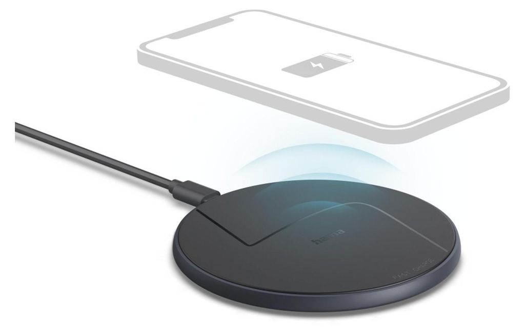 Hama Wireless Charger Kabelloses Smartphone-Ladepad, 15 W, Produktbild 