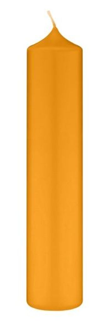 Altarkerzen 10 % Bienenwachs-Anteil Honig 200 x Ø 70 mm, 4 Stück (einzeln cellophaniert)