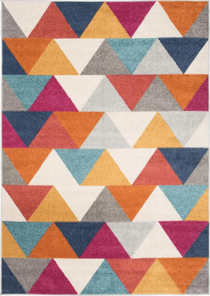 Grand Tapis de Chambre pour Ado Orange Rouge LAZUR Design 140x190 cm